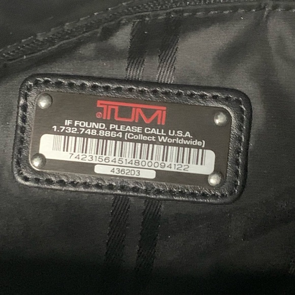 Tumi Tote Shoulder Bag Ballistic Nylon Leather Travel Carry On Black 4362D3 - Picture 2 of 16